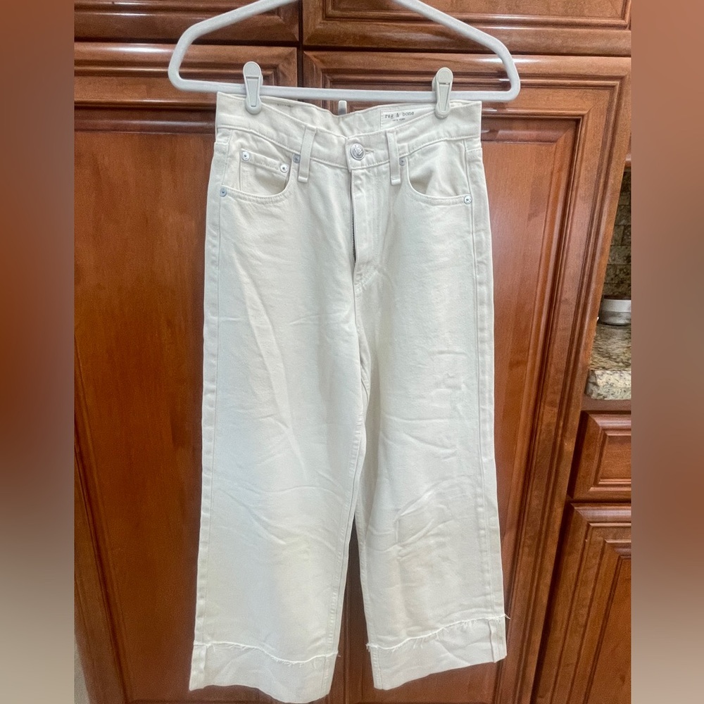Rag & Bone Cream Denim Pants